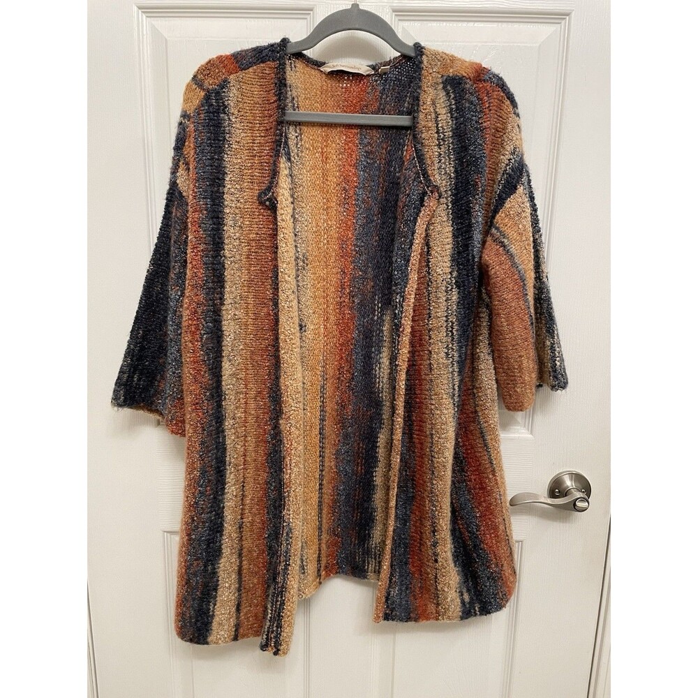 Soft Surroundings Sunset Hues Cardigan Size M Colorful Cozy Classic Boho